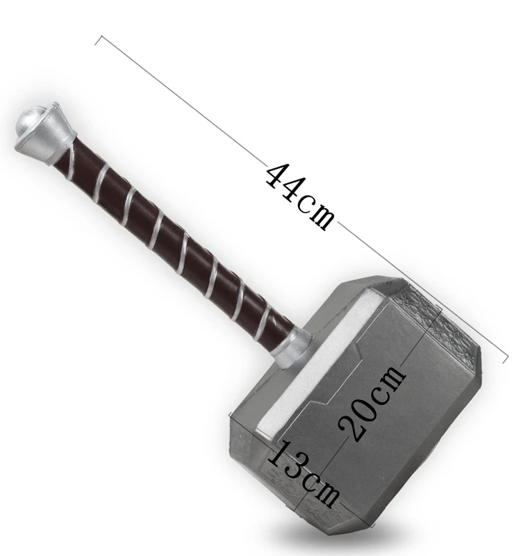 44cmThor's Hammer, косплей, 1:1, Тор, Громовой молот, фигурка, оружие, модель, детский подарок, фильм, ролевые игры, безопасная игрушка из искусственного материала
