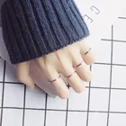 925 пробы Серебряное кольцо, простое Звездное ограненное соединительное кольцо, студенческое женское блестящее тонкое кольцо