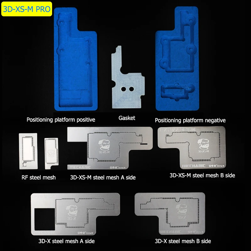 Трафарет механический для iPhone X/XS MAX комплект трафаретов реболлинга 3D материнская