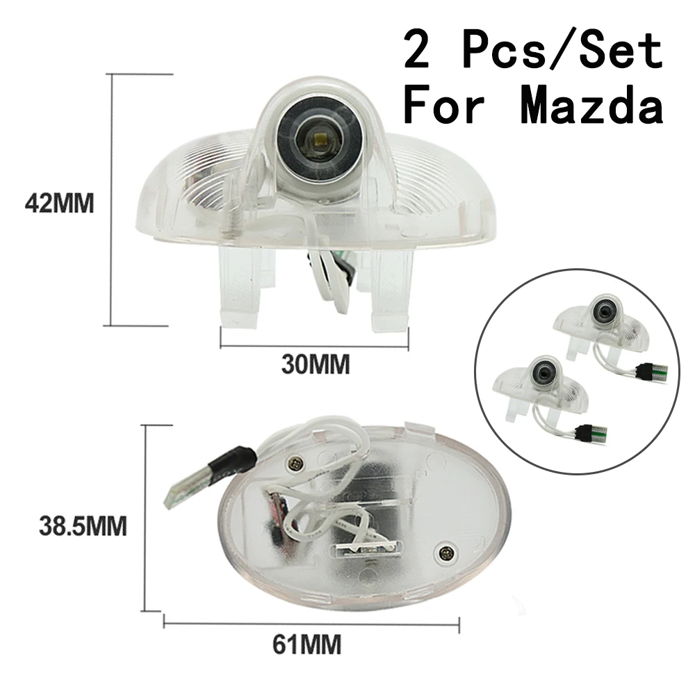 5W 2Pcs/Set Ghost Shadow Projetor Lens Include Only For Mazda 6/RX8/A8/CX9/RUIYI 8 With Logo LED Courtesy | Автомобили и
