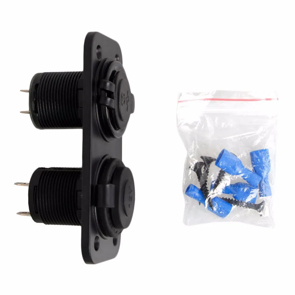

Multiple Accessories 24V 12V Dual USB Motorcycle Car Charger Cigarette Lighter Socket LED Voltmeter Car Accessories