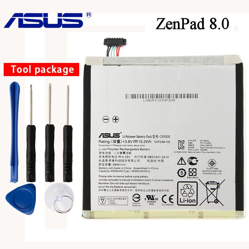 Оригинальный аккумулятор ASUS C11P1505 для планшетного ПК Asus ZenPad 8 0 Z380KL Z380C Z380CX P022 P024 4000