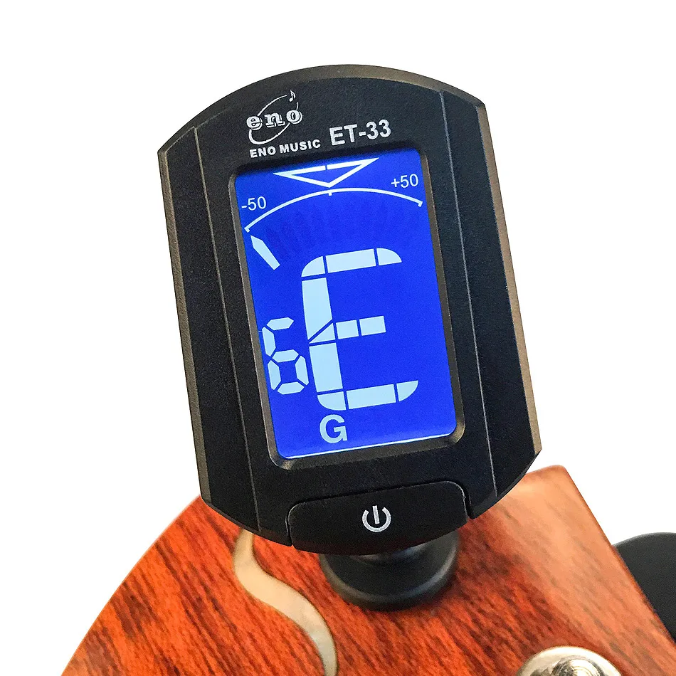 

ENO Guitar Tuner Adjustable Anti-Interference LCD Clip-on Electronic Digital Guitar Chromatic ET-33 Guitar Bass Tuner
