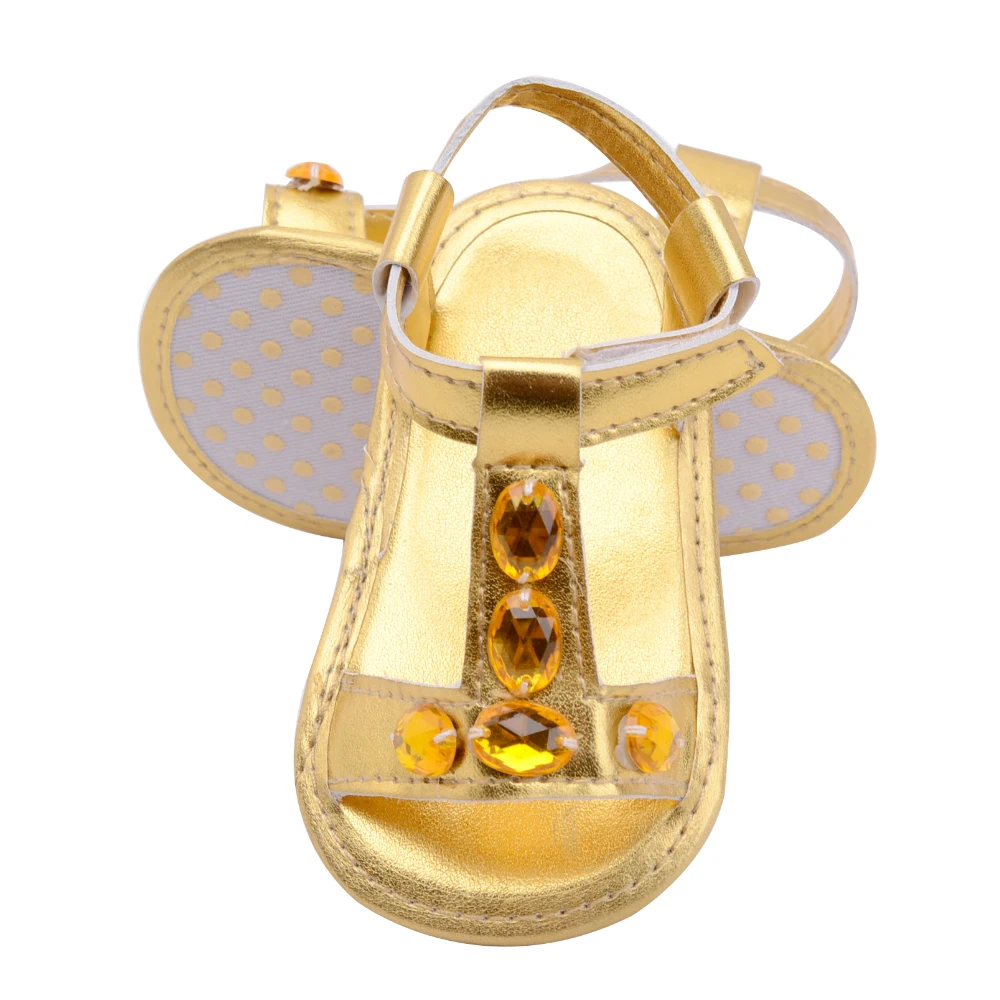 Baby Shoes Girl Boy Sandals Toddler Infant New PU Soft sole Solid Diamond Outdoor walking Prewalker Summer baby shoes