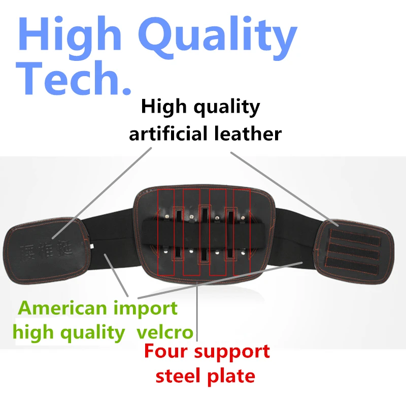 Waist Support Belt Artificial Leather Ceinture Home Adjustable Cinturones Hombre Gym Fitness Riem Taekwondo L05C# | Спорт и