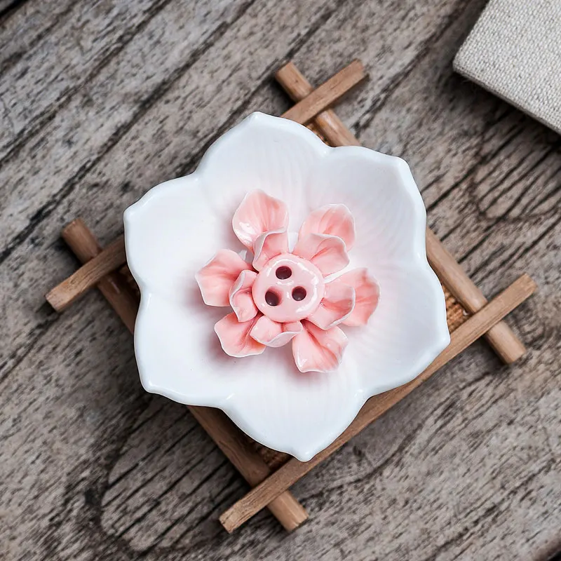 Буддийский Святой керамические курильницы с цветами элегантный классический