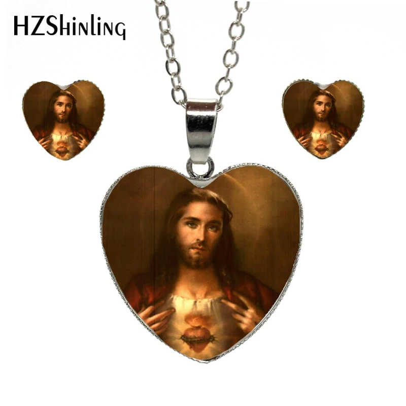 2018 Новое модное ювелирное ожерелье в форме сердца серьги церкви Священное Сердце