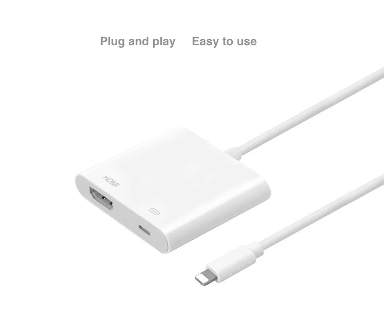 Для IPhone 8X/iPad к HDMI подключенный hd ТВ проектор с одним и тем же экраном в автомобиле |