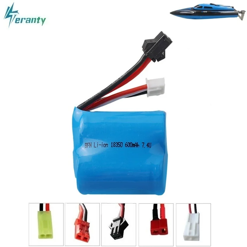 

Original 7.4v(3.7v * 2) 600mAh 15C Li-ion battery for TK H100 H102 JJRC S2 High speed remote control RC boat 18350 7.4 v battery