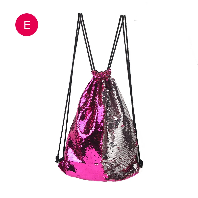 Рюкзак с блестками русалки блестящие сумки через плечо пляжные на шнурке FA
