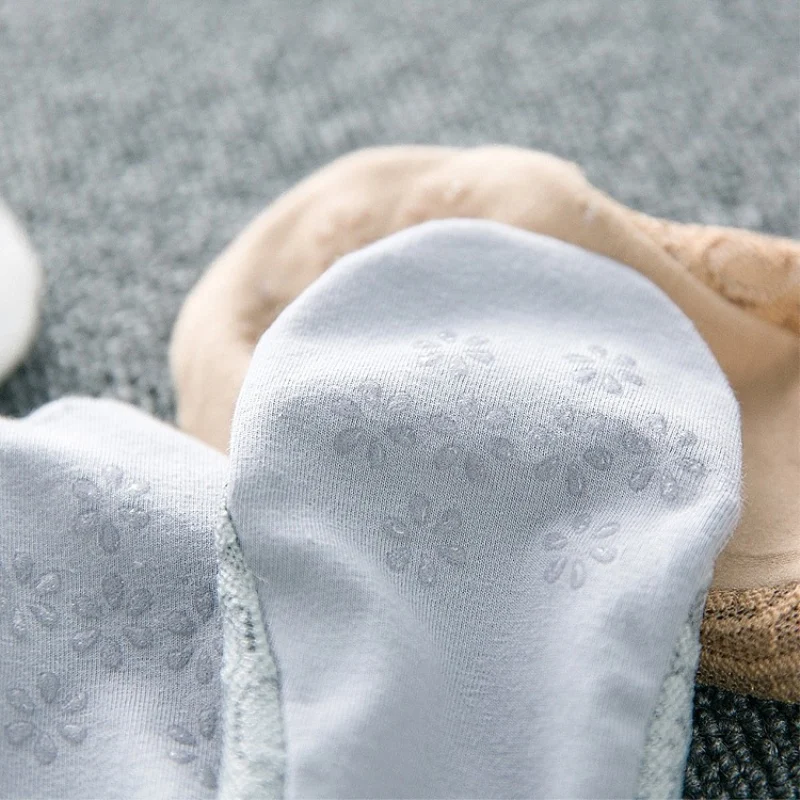 Women Shallow Sock Cotton Antiskid Invisible Liner No Show Peds Low Cut Lace Stock | Женская одежда