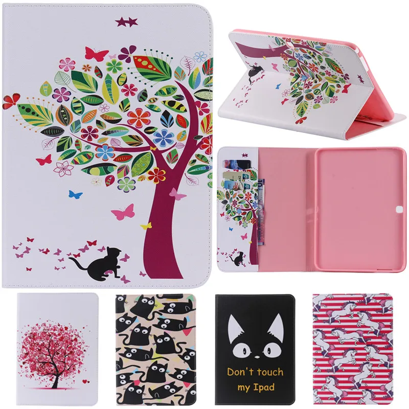 Чехол-книжка из искусственной кожи с подставкой и милым мультяшным цветком для