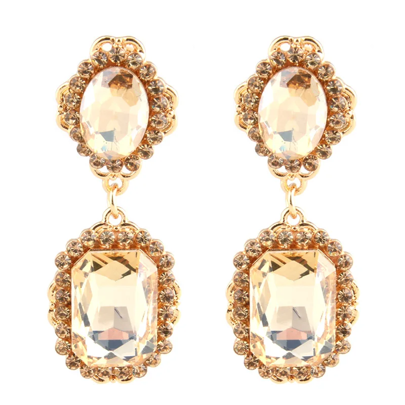 Серьги подвески NeeFu WoFu серьги со стеклянными кристаллами модные стразы большие