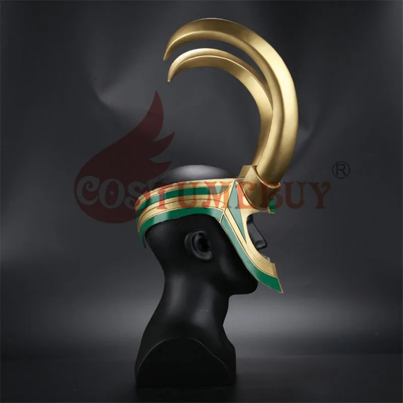 Costumebuy ТОР 3 Ragnarok Локи лауфейсон ПВХ шлем маски для Косплей Хэллоуин косплей костюм реквизит Вечерние Маски для взрослых