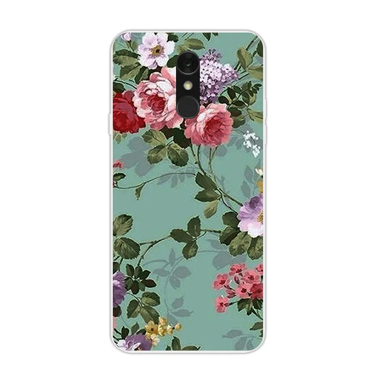 5 дюймов для Funda LG Q7 + Scen чехол телефона мягкий TPU прозрачный задняя крышка