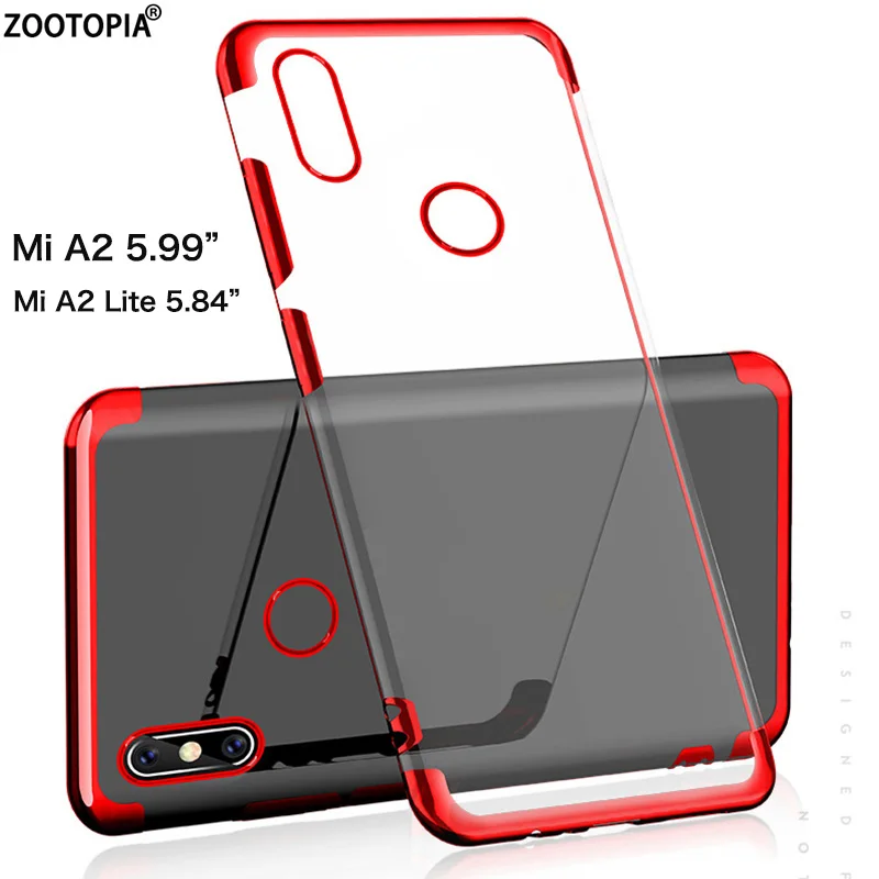 Xiao mi A2 5,9" Сяо mi A2 Lite 5,84" чехол Cove покрытие прозрачный силиконовый чехол для Xiaomi mi a2 Fundas Coque A2 Lite 5,84"