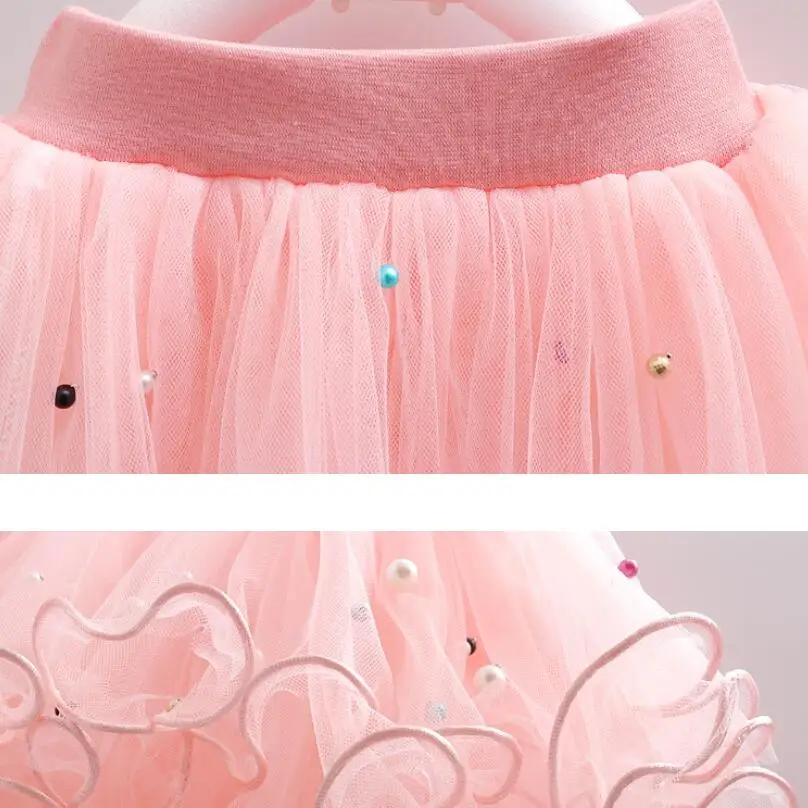Юбки-пачки с жемчужинами для маленьких девочек юбка-пачка принцессы танцев