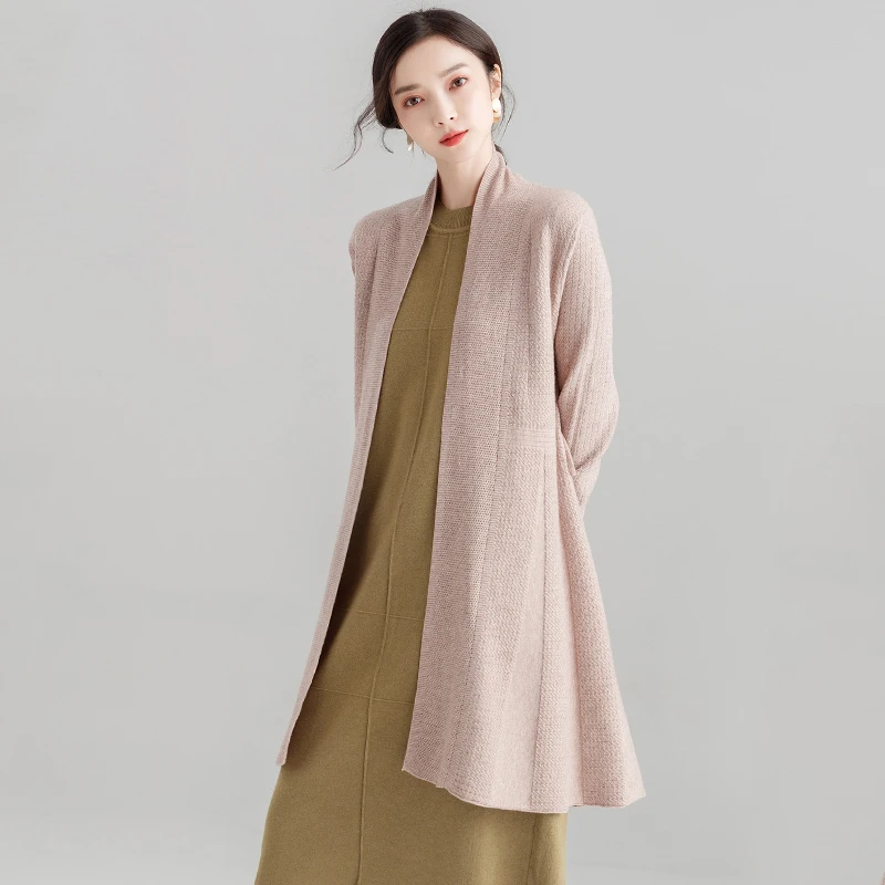 2019 New Fashion Women's Cardigans Three Quarter Loose Female Knitted Sweater Ladies Long Joker Open Stitch Coat |