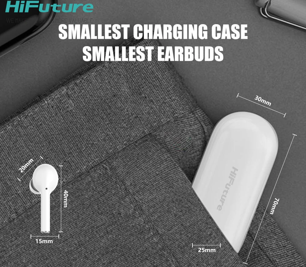 Hifuture Futurebuds с Hi-Res AudioTWS Bluetooth беспроводной наушник 12 часов время воспроизведения водонепроницаемый контроль крана 2 года гарантии