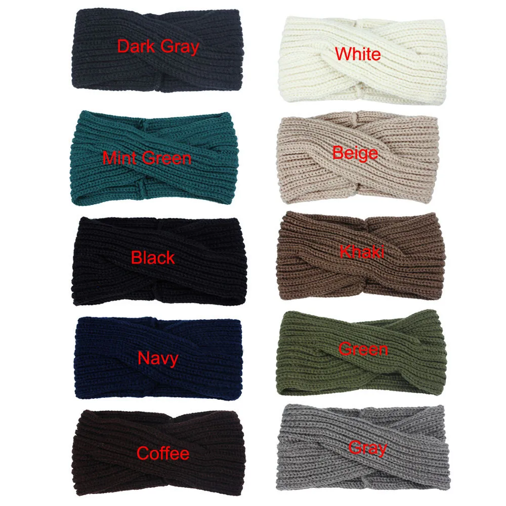 Зимняя женская мягкая и удобная богемная плетеная повязка на голову ручной