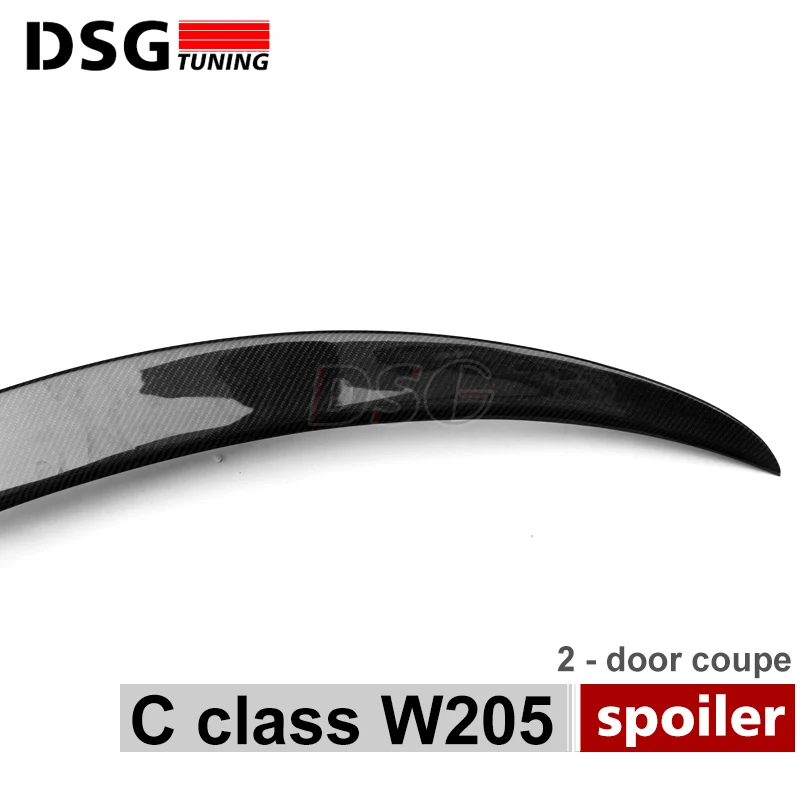 A205 C205 углерода Волокно задний багажник спойлер загрузки для Mercedes C Class w205 2 Дверные