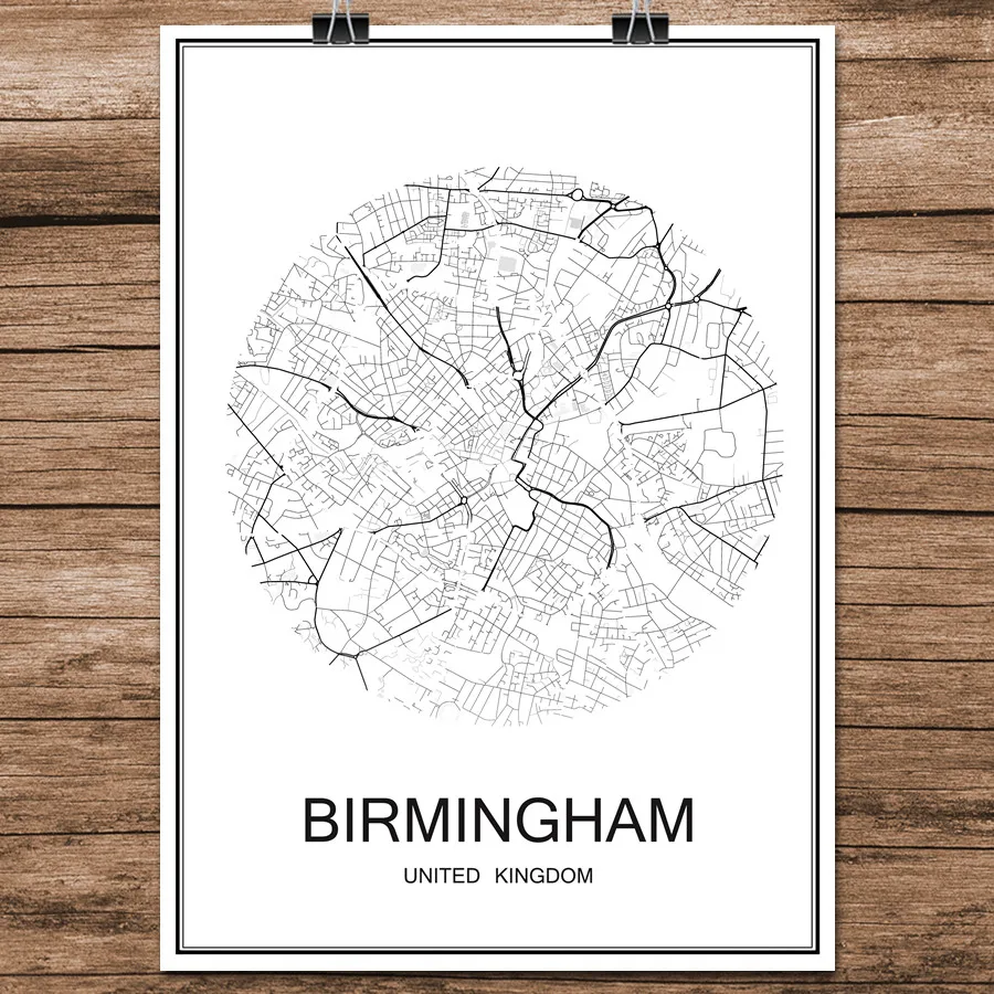 Известные мировые набор городская улица карта гостиница для печати плакатов