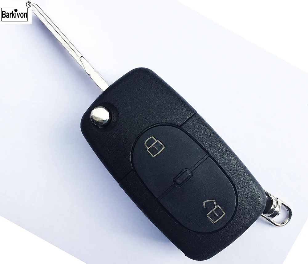 Barkivon Замена 2 кнопки флип-ключ для автомобиля в виде ракушки для Audi A2 A3 A4 A6 ключ чехол для ключей