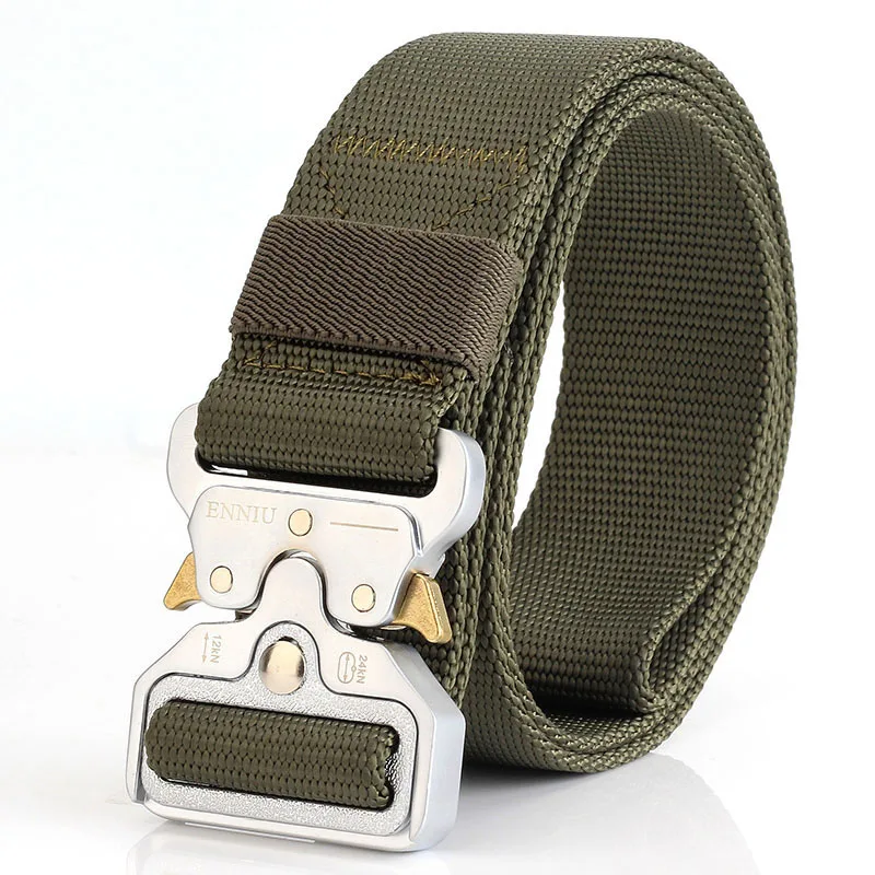 Army Green Быстросъемные уличные тактические ремни сверхмощный пояс для кемпинга, альпинизма, тренировочный регулируемый поясной ремень, спортивный военный армейский пояс - Цвет: Army Green
