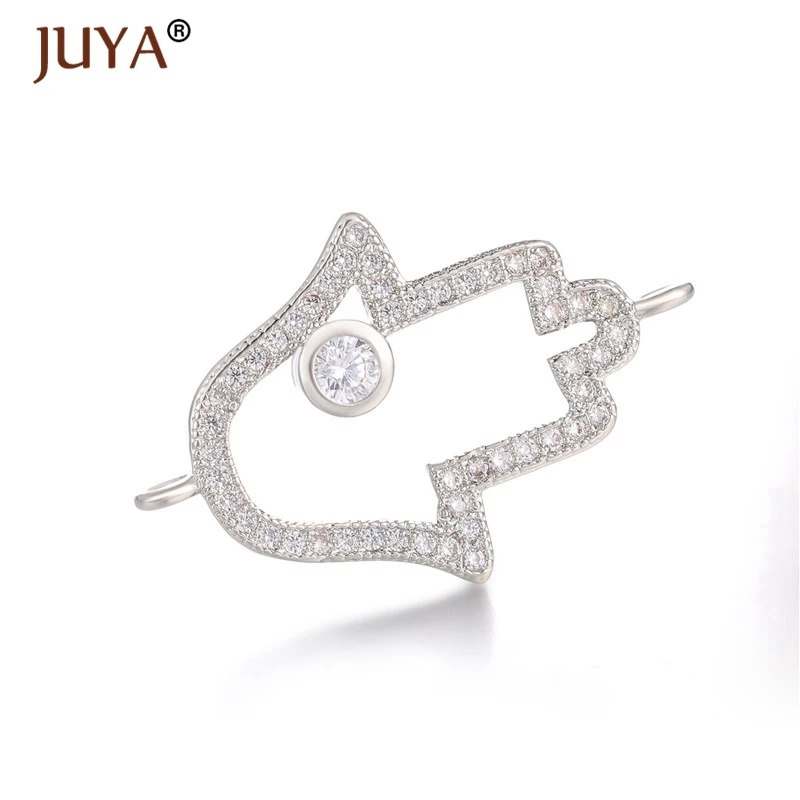 Горячие медные ювелирные изделия из циркония фурнитура компоненты Хамса