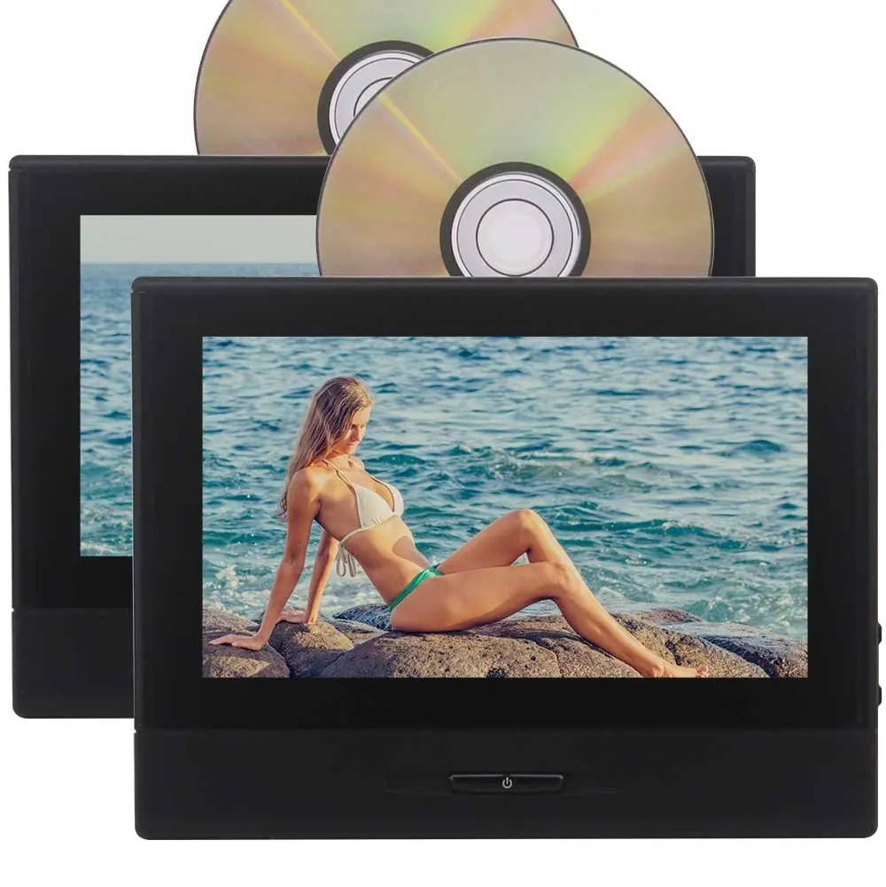8 &quotдвойной экран Портативный Двойной dvd плеер монитор в машине для детей