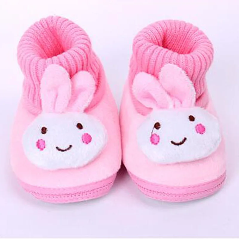Мультяшный кролик обувь для маленьких девочек флисовая подкладка детская