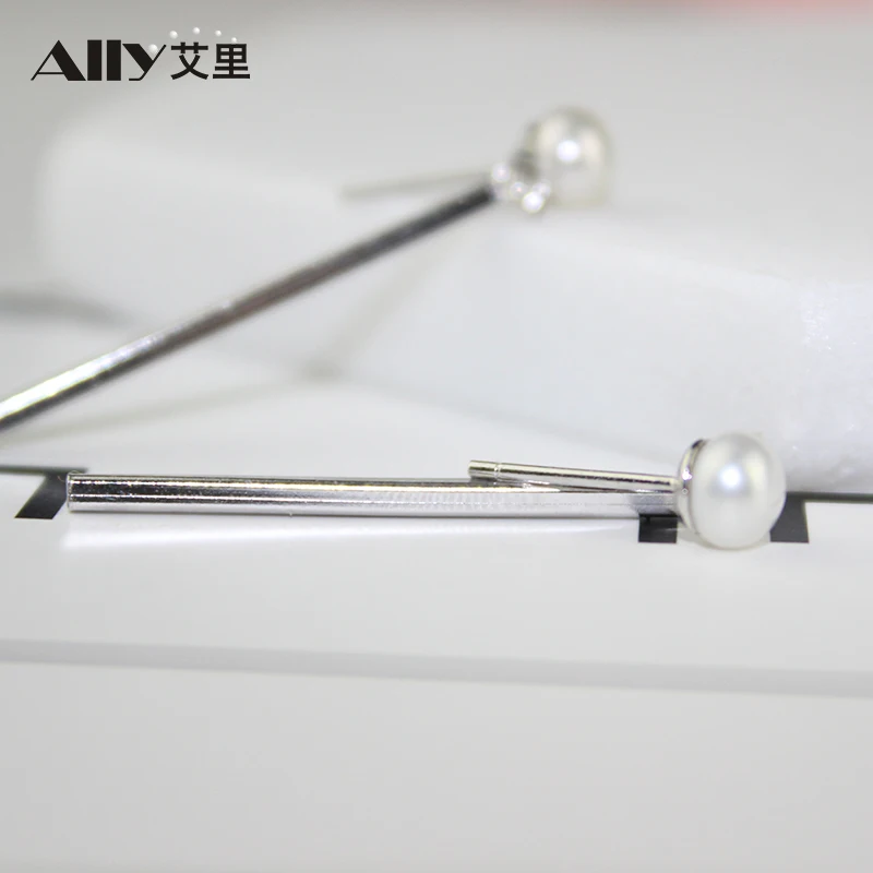 Exquisite and stylish 100% 925 sterling silver real high quality freshwater natural pearls drop earrings jewelry for women | Украшения и