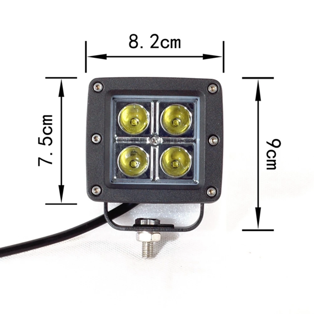 Goede Links & Rechts 2 Stuks 16W Led Cube Off-Road Werklampen + 1Pcs Tow Hitch Montage Beugel Voor Jeep Truck 4X4 Trailer Rv Suv