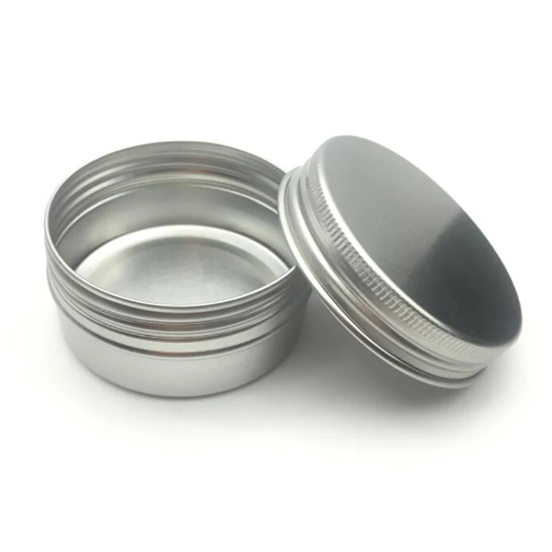 Пустые алюминиевые банки для крема с крышкой винтом косметических чехлов 50 мл
