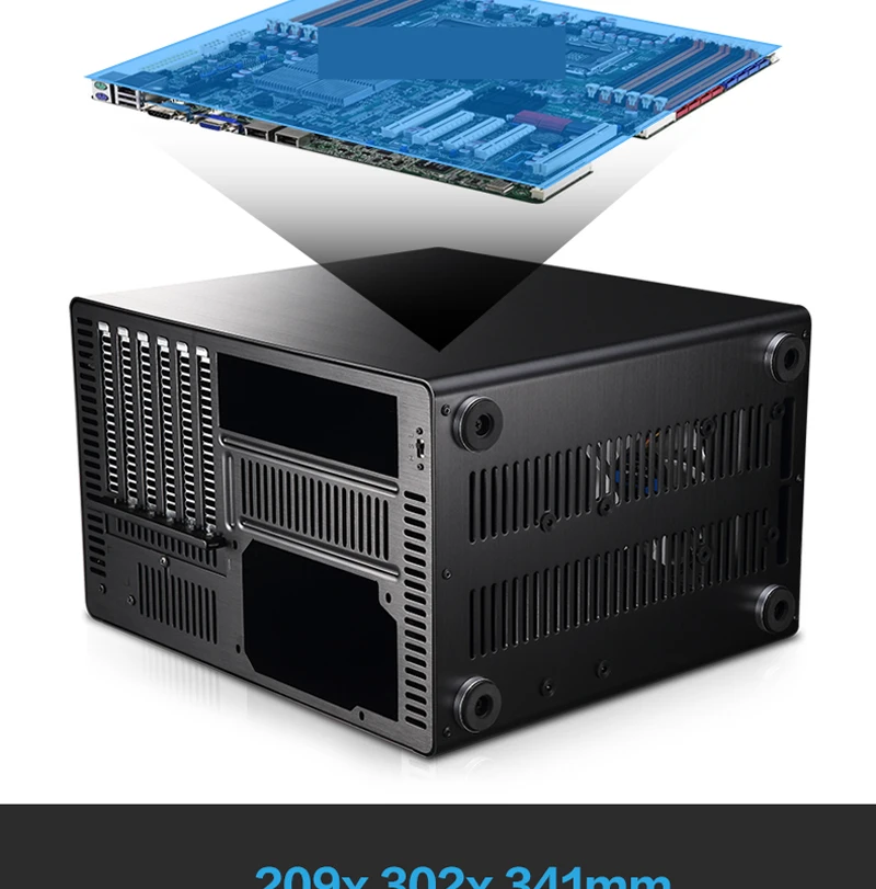 JONSBO RM2 компьютерный корпус Htpc шасси Diy настольный ПК корпус для ATX материнская плата поддержка GTX 1050 1080 видеокарта