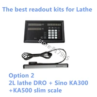 best lathe dro 2l 2 axis lathe digital readout with 2pcs sino linear scale ka300 ka500 linear encoder for lathe machine