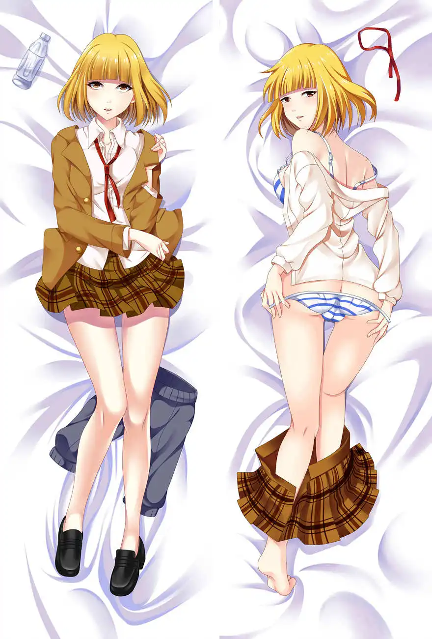

prison school anime Characters sexy girl shiraki meiko & midorikawa hana throw pillow cover body Pillowcase