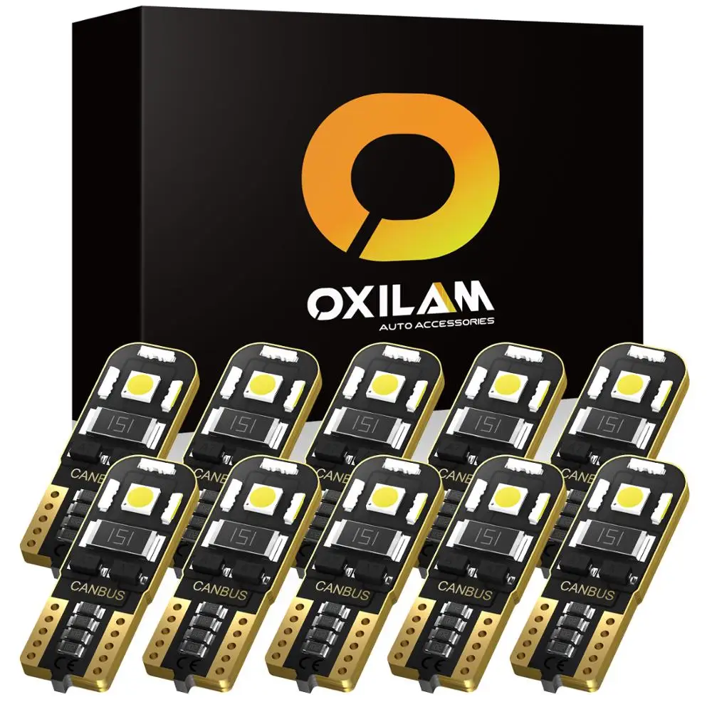 OXILAM CANBUS T10 W5W светодиодный автомобильный фонарь для салона автомобиля лампа