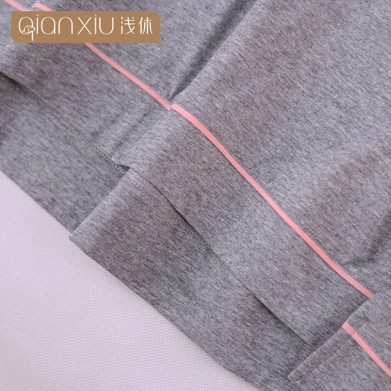 

Qianxiu spring&autumn New style Women's pajamas Plus Size Nightdress navy blue and grey color 18143