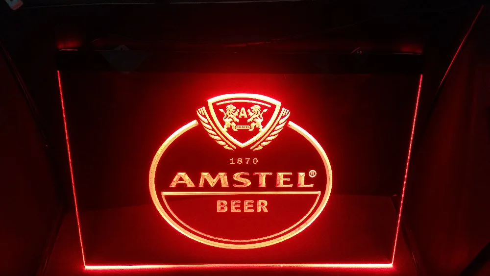 Amstel пивной бар Паб Клуб 3d знаки светодиодный неоновый светильник знак Берлога |