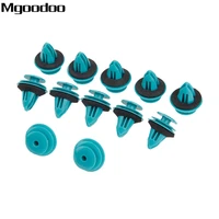 100pcs universal blue car fender interior door card and trim panel clip push type rivets blue auto fastener clips car styling