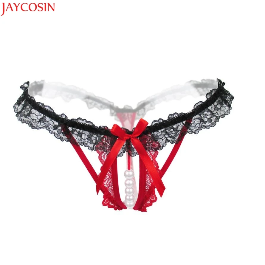 Jaycosin полые жемчужины женские кружевные сексуальные стринги трусики нижнее белье