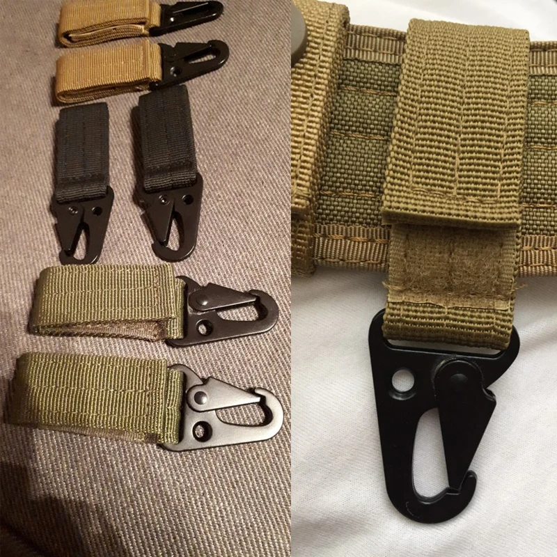 Карабин Molle прикрепить крюк EDC снаряжение рюкзак нейлон тактический поясной зажим для ключей лямки Пряжка подвесной ремень Пряжка Открытый Инструменты