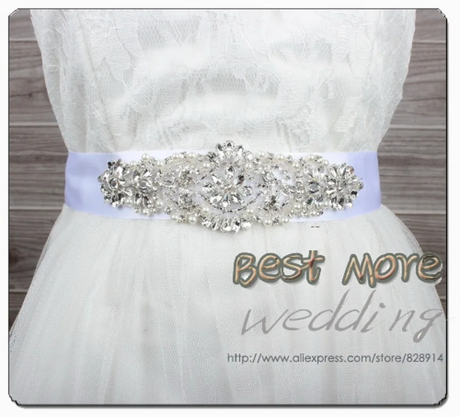 Свадебное платье из стекла украшенное бусинами Роскошный пояс для невесты