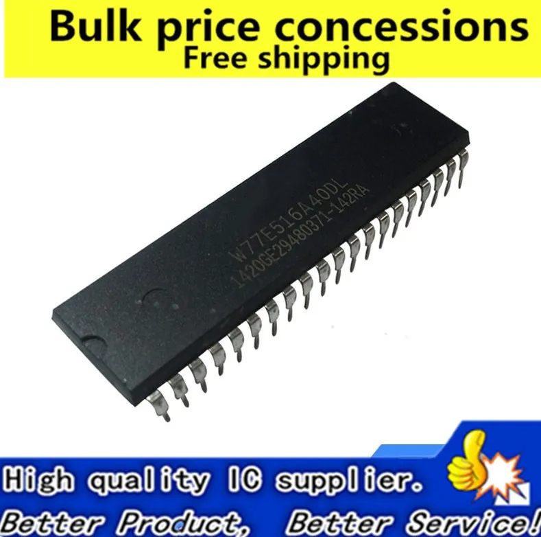

Free shipping 5pcs/lot W77E516A40DL W77E516 DIP40