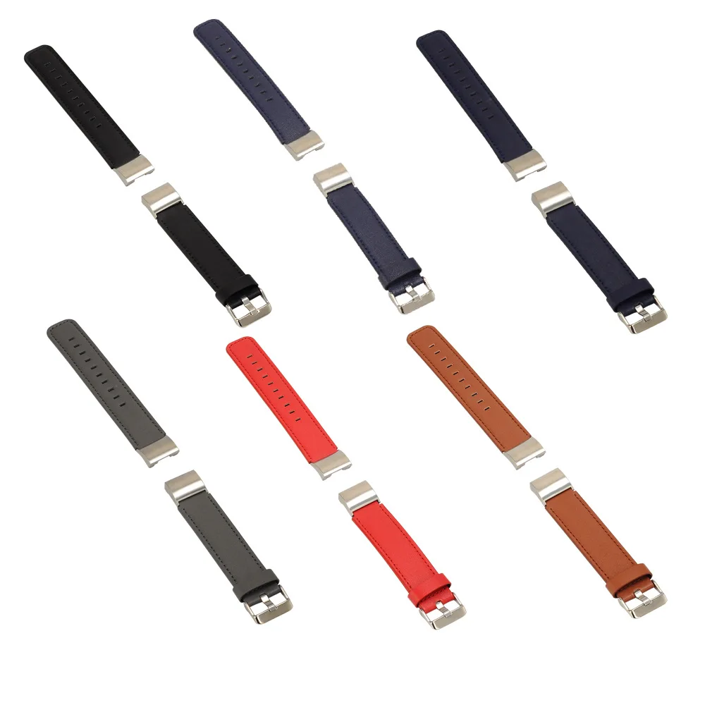 Odog черный кожаный ремешок для Fitbit Charge 2 часов браслеты замена Браслет Смарт часы