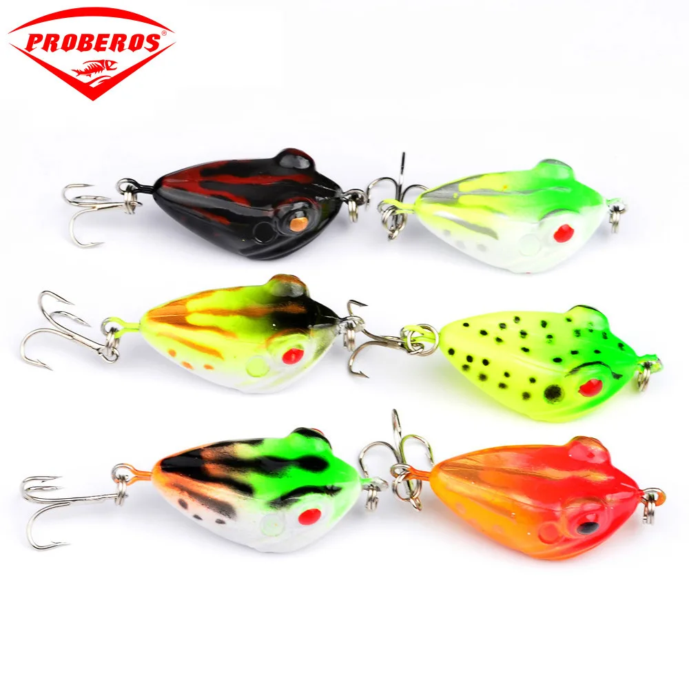 Искусственная мягкая рыболовная приманка лягушка Isca 40 мм/6 г Крючки 8 # для ловли в