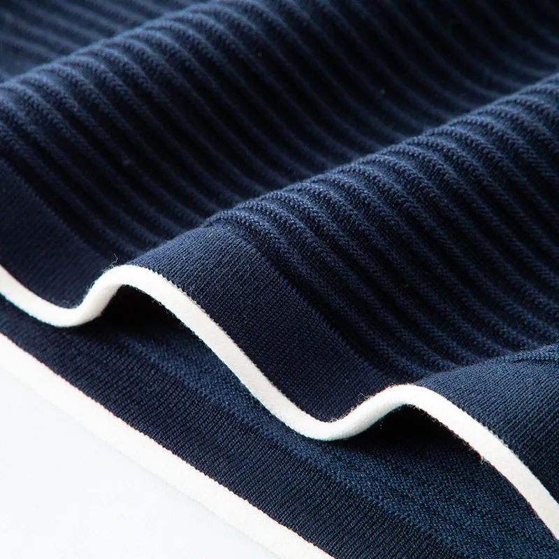 Suvance Autumn Winter Fashion Knitted O Neck Half Sleeve Sweater Casual Navy Blue Color Slim Women Pullover | Женская одежда