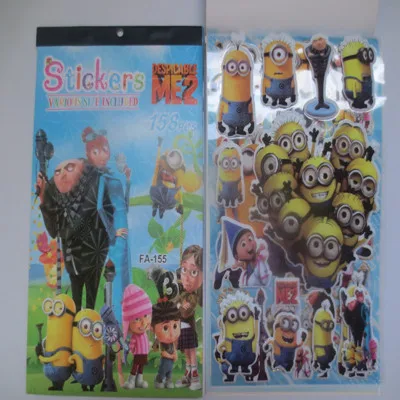 despicable me Япония милые канцелярские принадлежности мультфильм Микки Гадкий я наклейки книги ПВХ Dressup девушка пышные дети наклейки DIY Головоломка паста живопись - Цвет: despicable me