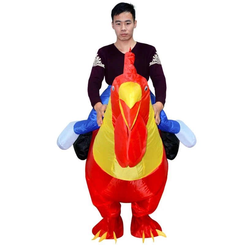 Новый надувной костюм на Хэллоуин курицы для взрослых мужчин и женщин нарядная